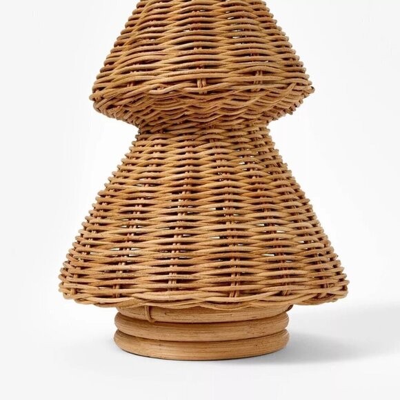 Threshold Studio McGee Large Rattan Basket Weave Christmas Tree - Christmas 2024 - Picture 3 of 5